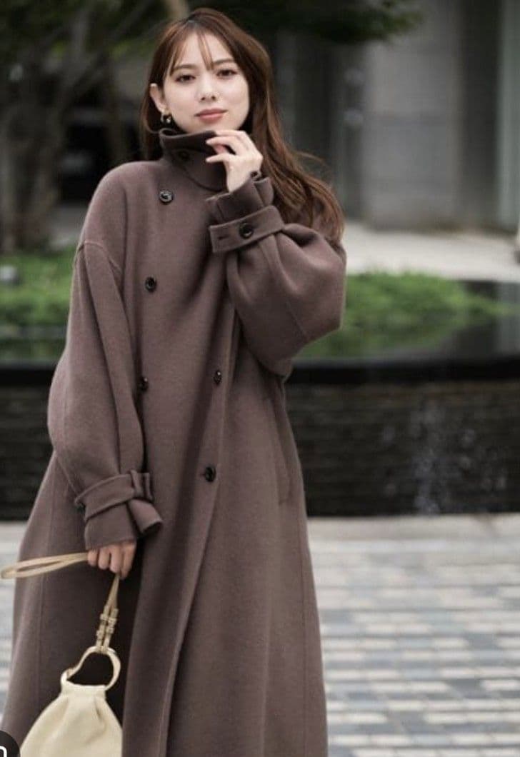 マイストラーダ　スタンドカラーロングコート　34