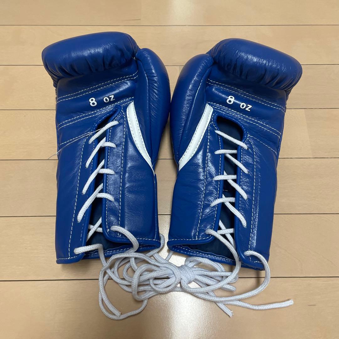 ベン様　新品即日発送 ウイニング 8オンスグローブ ブルー 牛皮革製