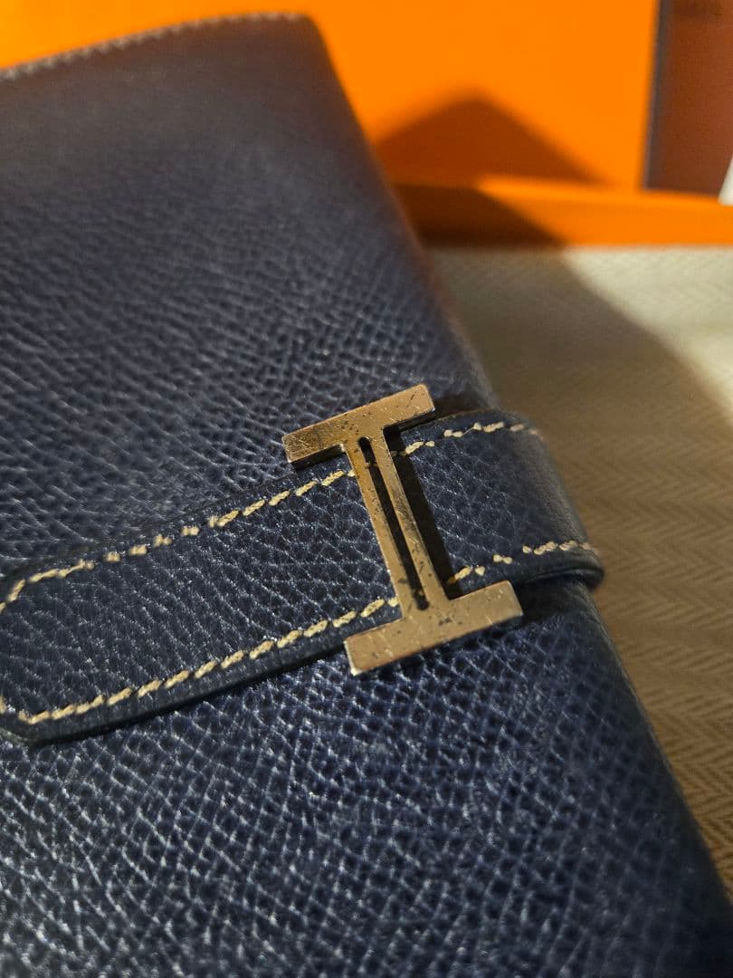 【付属品完備】エルメス ベアンクラシック ブルーインディゴ R刻印 高島屋