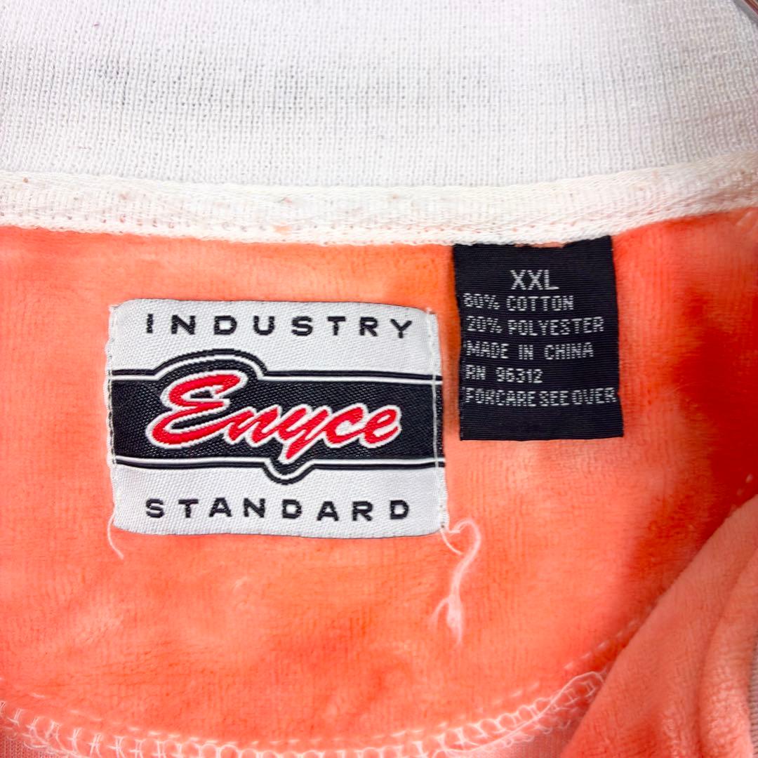 エニーチェ　ベロア　タイダイ　トラックトップ　ワンポイントロゴ　2XL　オレンジ