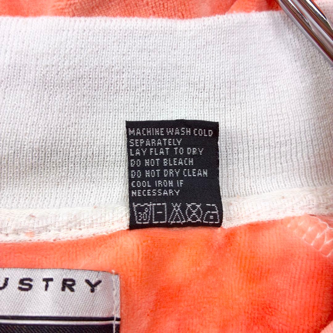 エニーチェ　ベロア　タイダイ　トラックトップ　ワンポイントロゴ　2XL　オレンジ