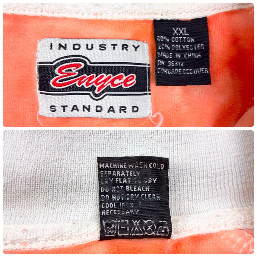 エニーチェ　ベロア　タイダイ　トラックトップ　ワンポイントロゴ　2XL　オレンジ