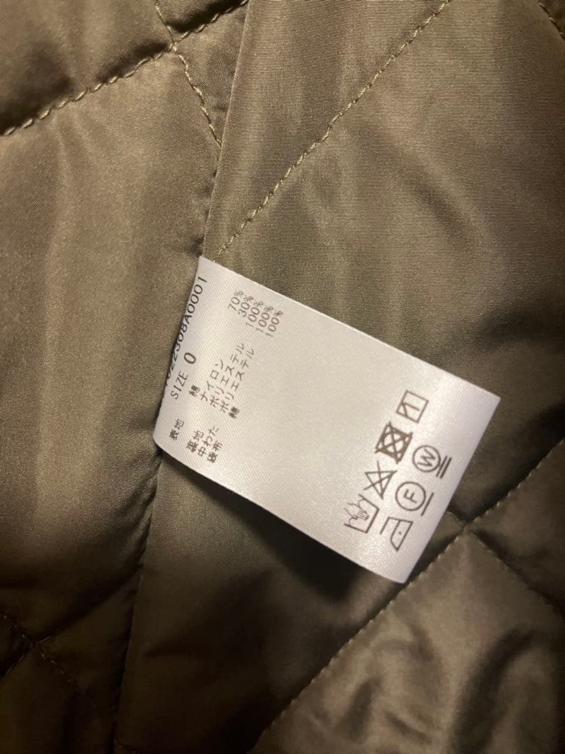 seven　キルティング 中綿 コート カーキ