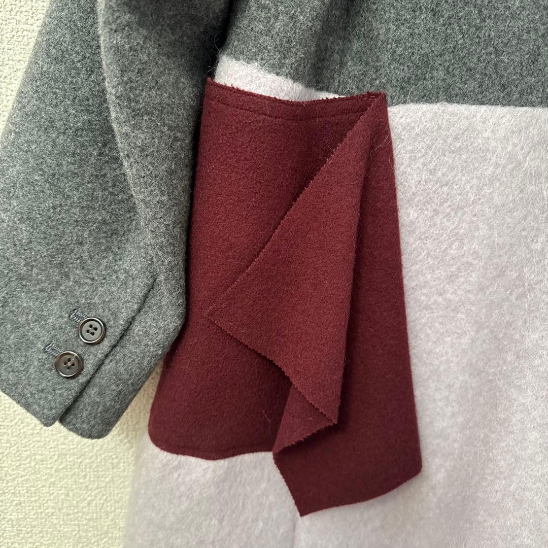 SUE UNDERCOVER チェスターコート グレー/ワイン