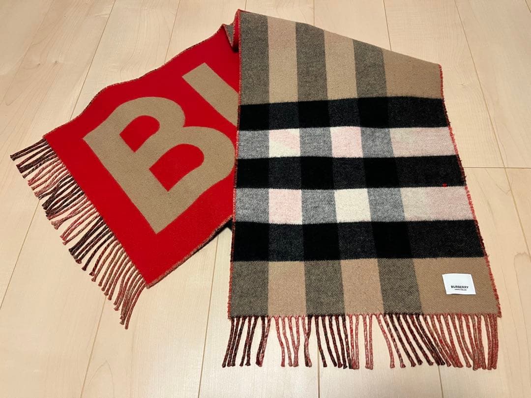 BURBERRY　バーバリー　大判　マフラー　リバーシブル