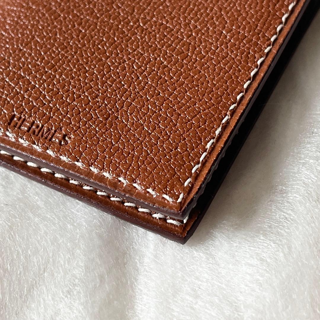 HERMES エルメス　ミニ フォトフレーム　クシュベル　ブラウン