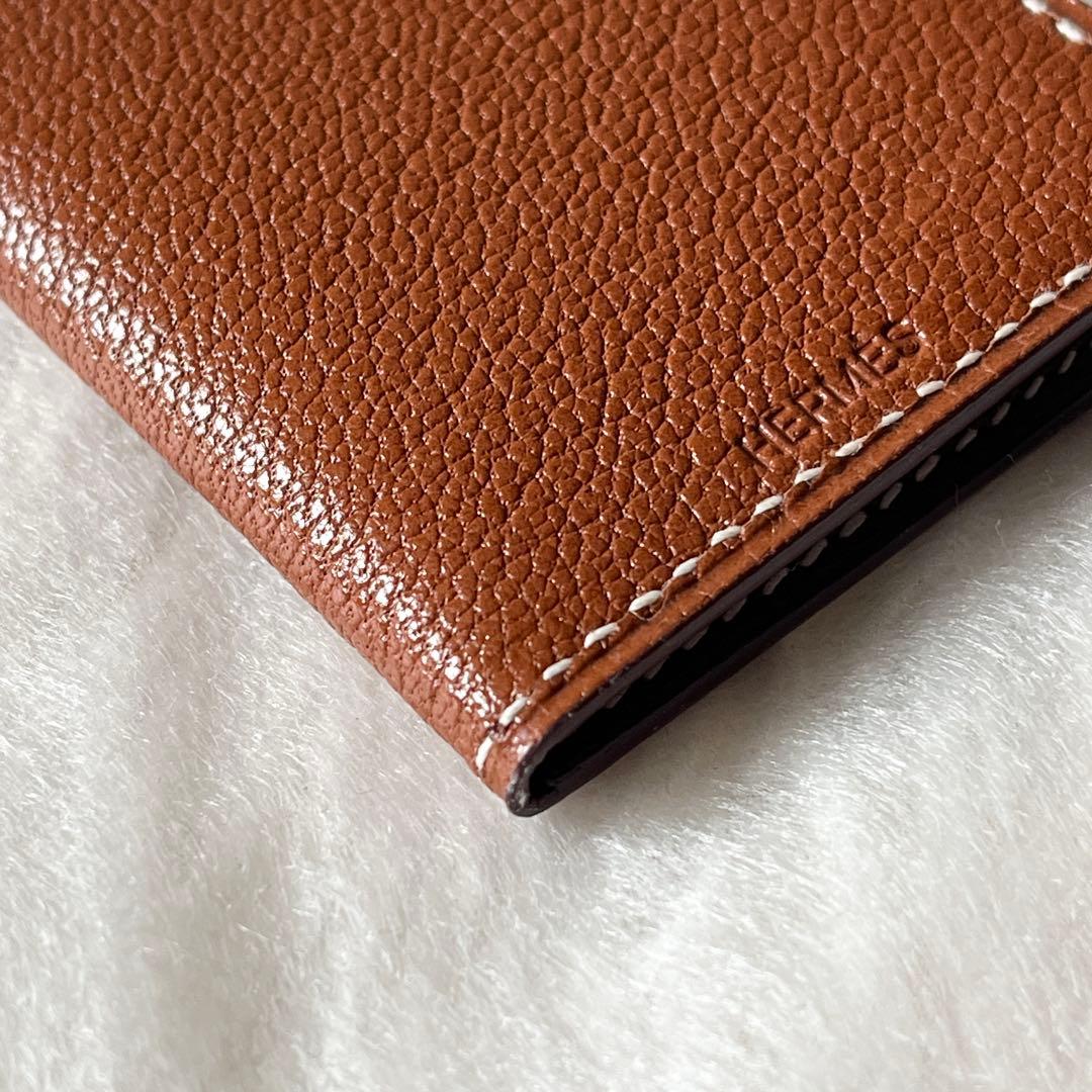 HERMES エルメス　ミニ フォトフレーム　クシュベル　ブラウン