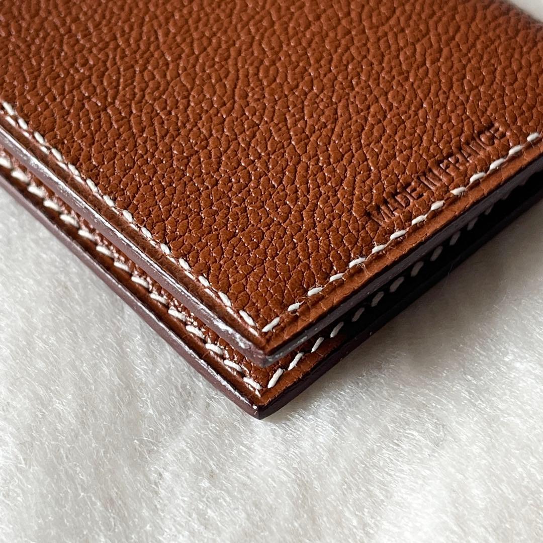 HERMES エルメス　ミニ フォトフレーム　クシュベル　ブラウン