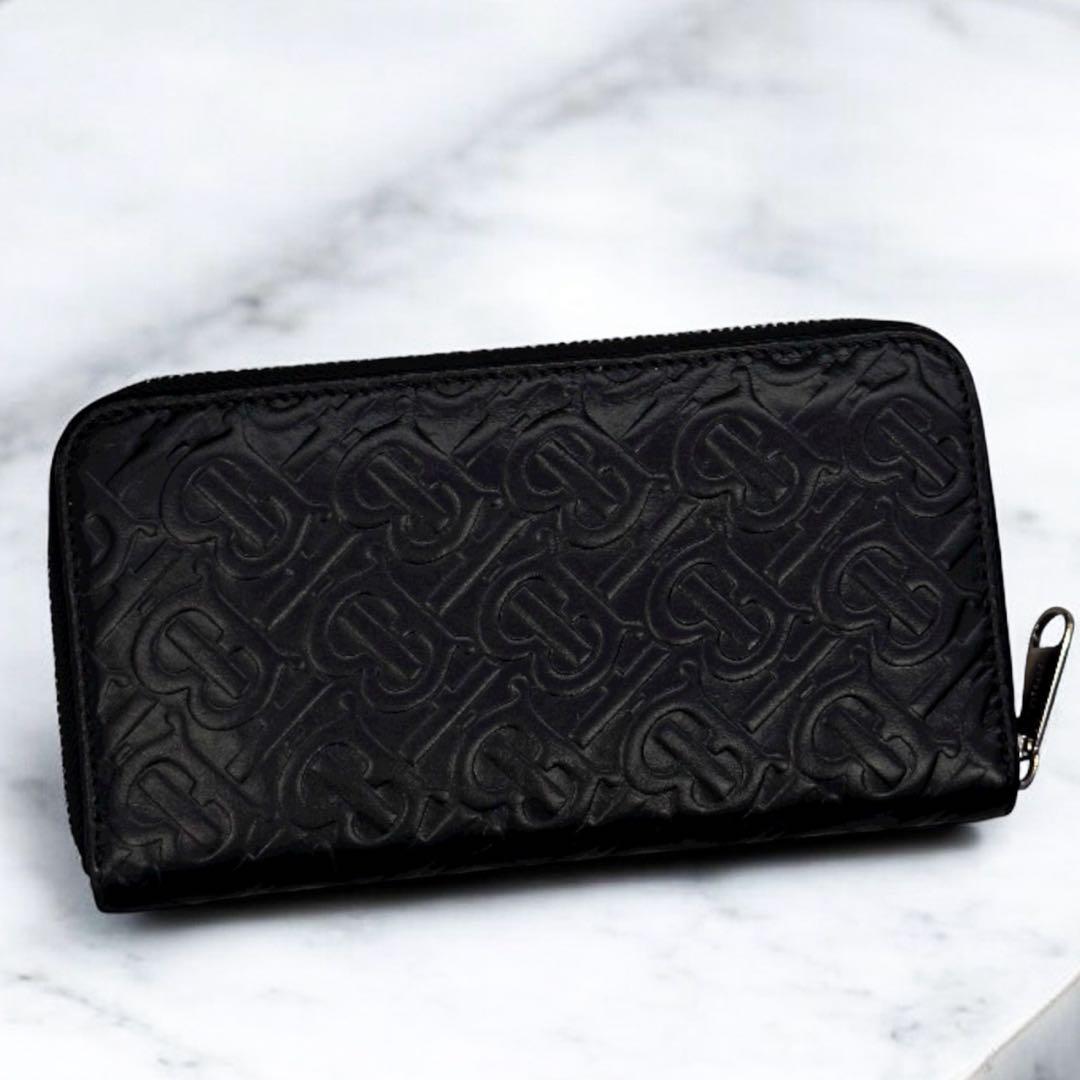 極美品 バーバリー TBモノグラム 長財布 小銭入れ  カード コンパクト