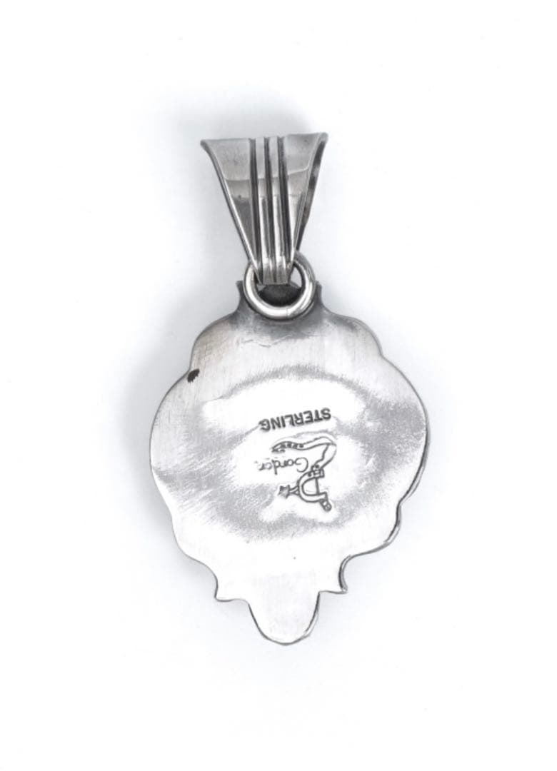 ターコイズ シルバー ペンダントトップ　 ナバホ族 チェーンセット　ネックレス