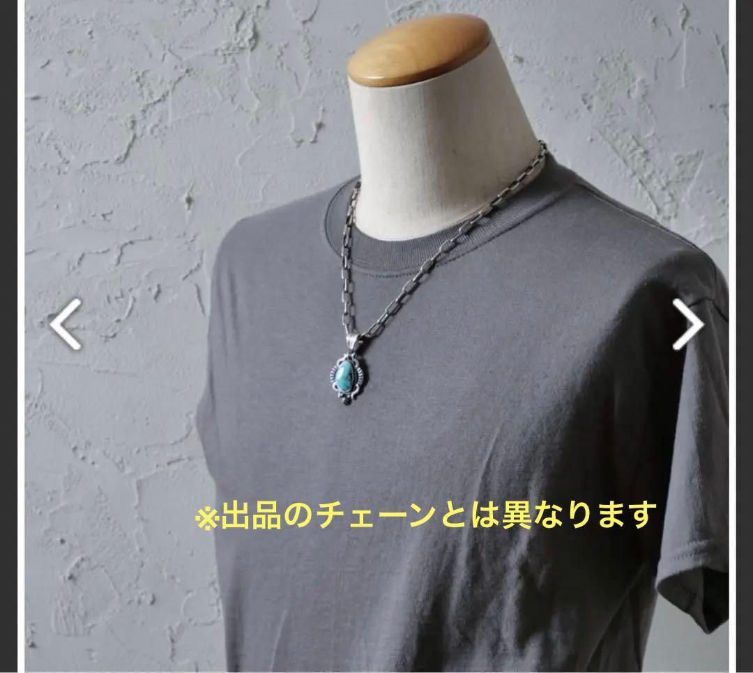 ターコイズ シルバー ペンダントトップ　 ナバホ族 チェーンセット　ネックレス