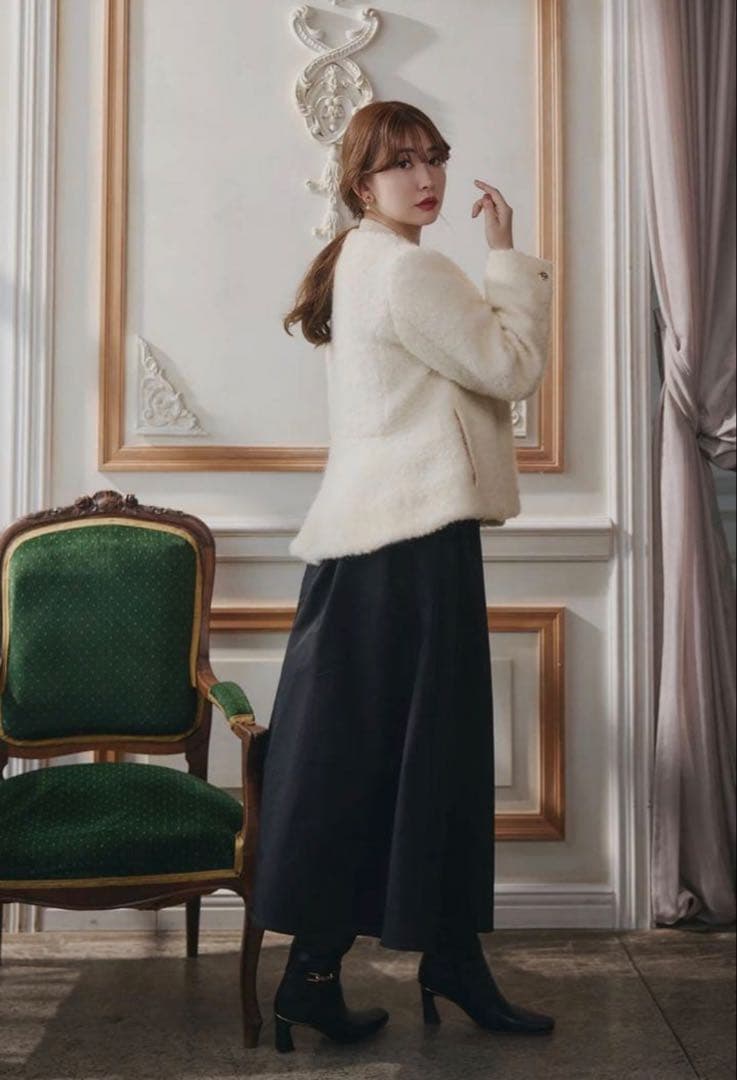 定価36000円Herlipto❤︎EliseBoucle Peplum Coat