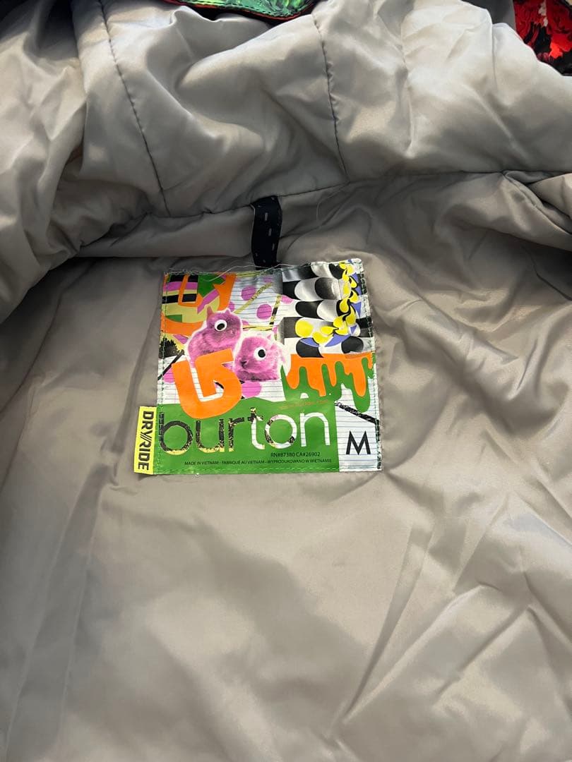 Burton 花柄スノーボードウェア 上下セット　Mサイズ