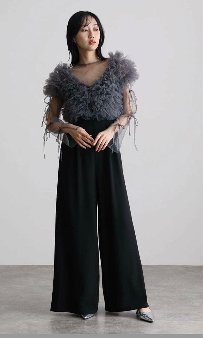 【タグ付き未使用】オケージョン　3点セットフリルボレロパンツドレス