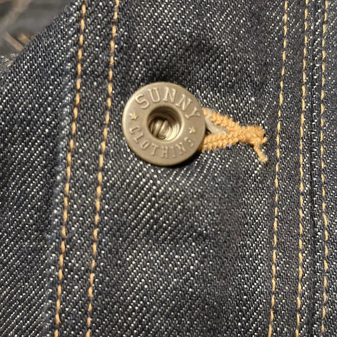 未使用タグ付 Sunny C Sider デニムカバーオール 赤耳 濃紺