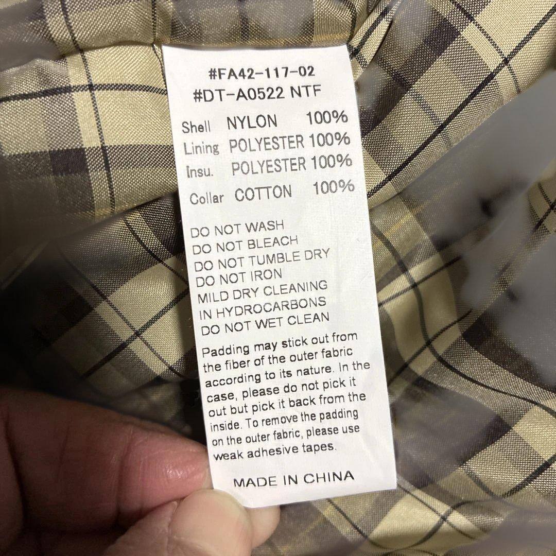 美品　DANTON ナイロンタフタショート　オリーブ ジャケッ36