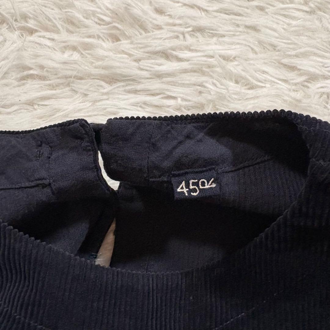 たーぼー美品✨45R コーデュロイ　フレア ドレス ワンピース