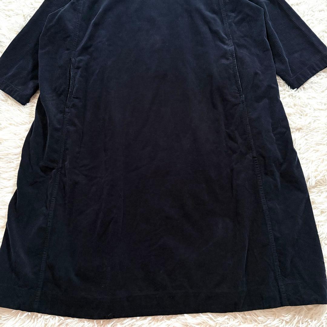 たーぼー美品✨45R コーデュロイ　フレア ドレス ワンピース