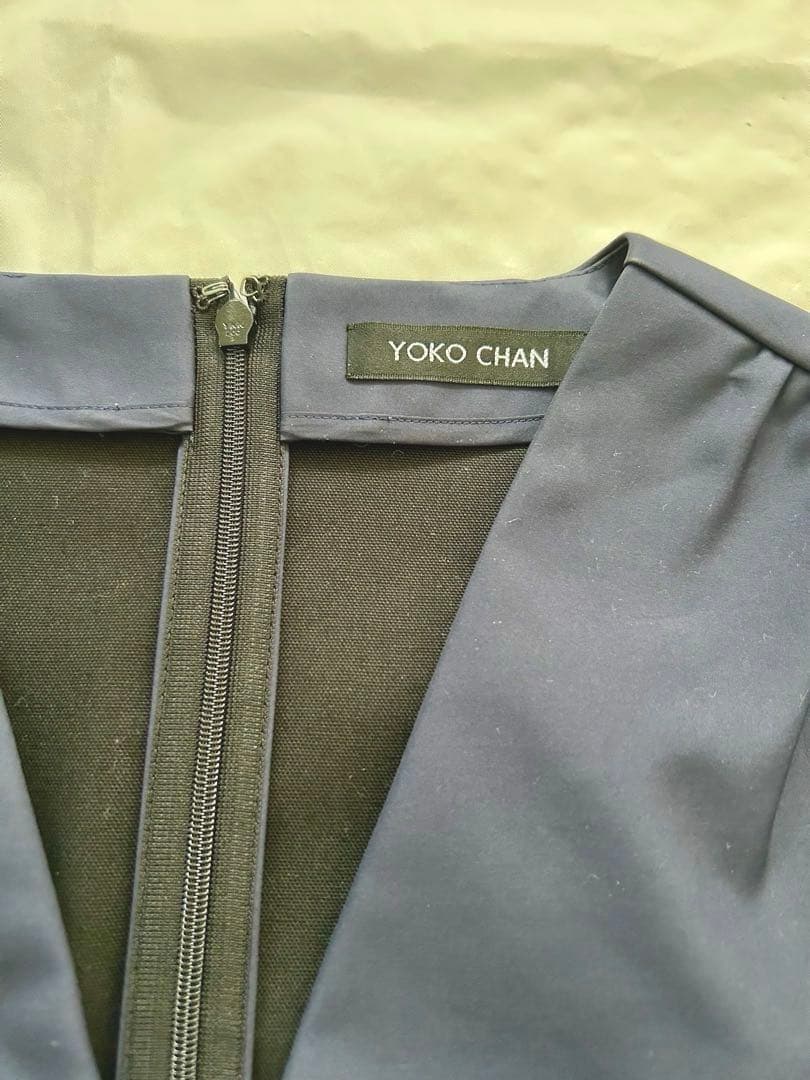ヨンア着用　【美品】YOKOCHAN ワンピース 丈長め 紺 ネイビー