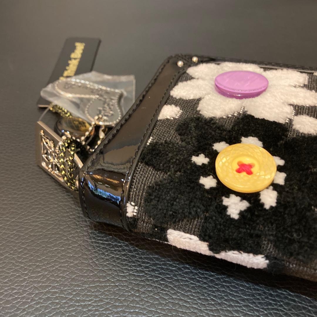 新品Think Bee 花柄ボタン装飾の長財布