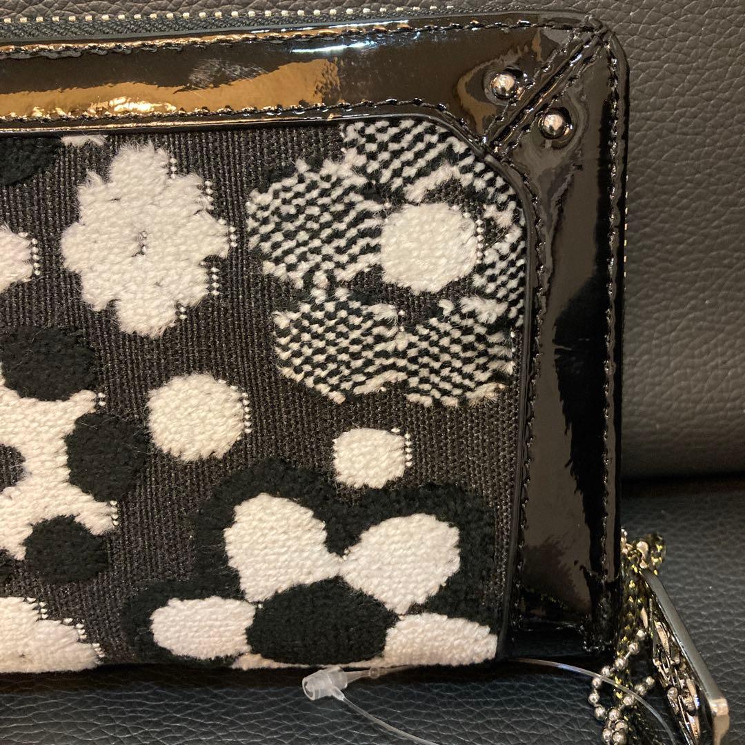 新品Think Bee 花柄ボタン装飾の長財布