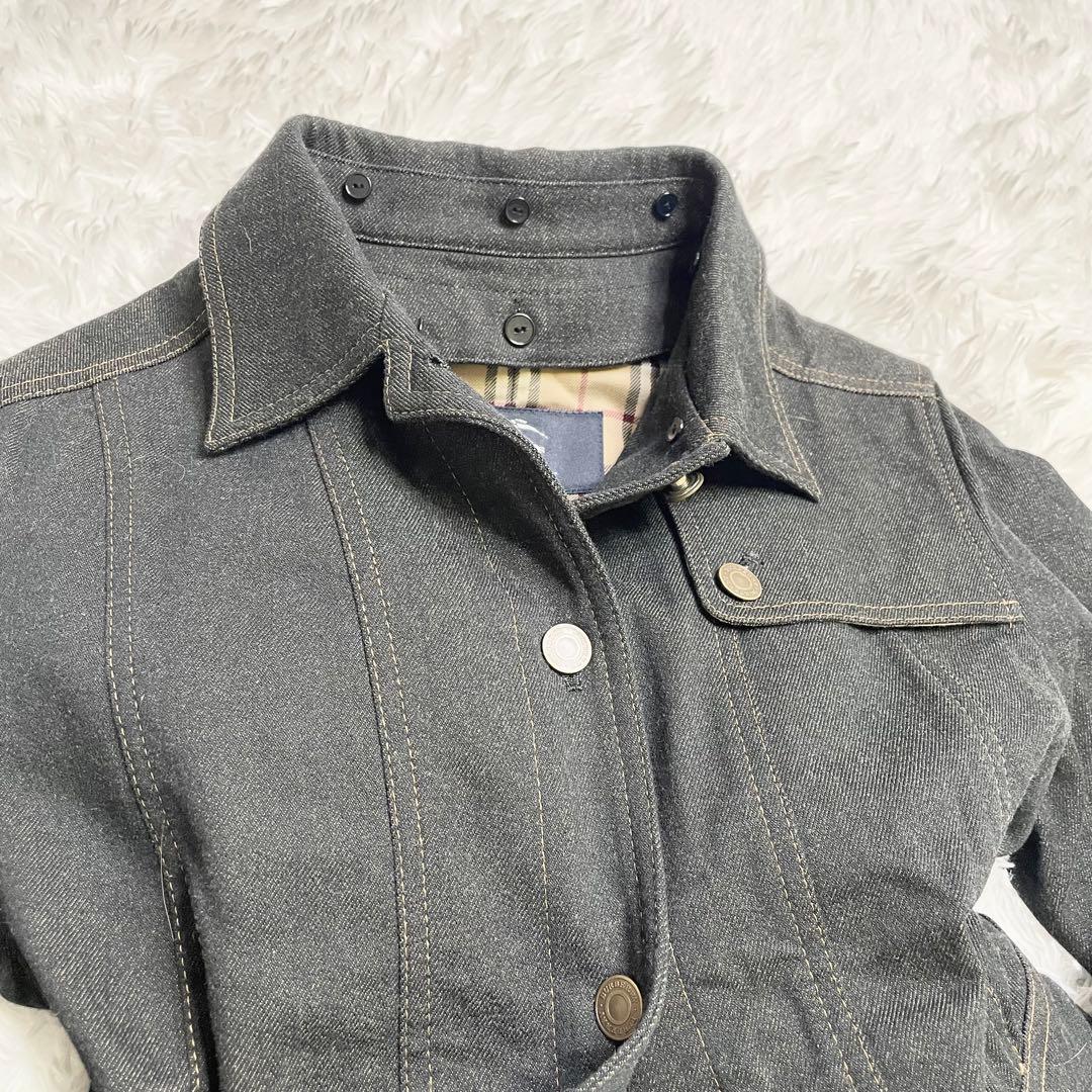 【極美品】✨BURBERRY ノバチェック　ブラック　デニムジャケット ライナー