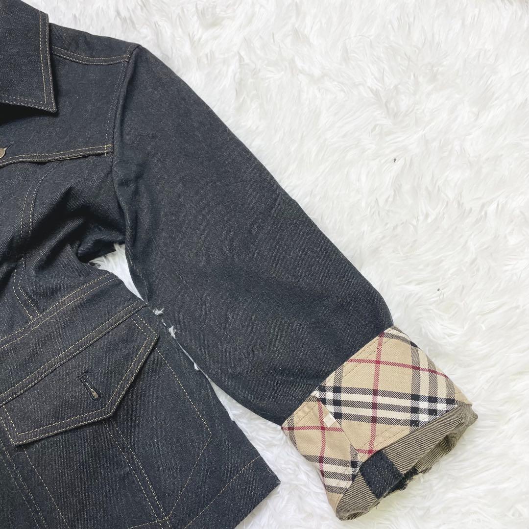 【極美品】✨BURBERRY ノバチェック　ブラック　デニムジャケット ライナー