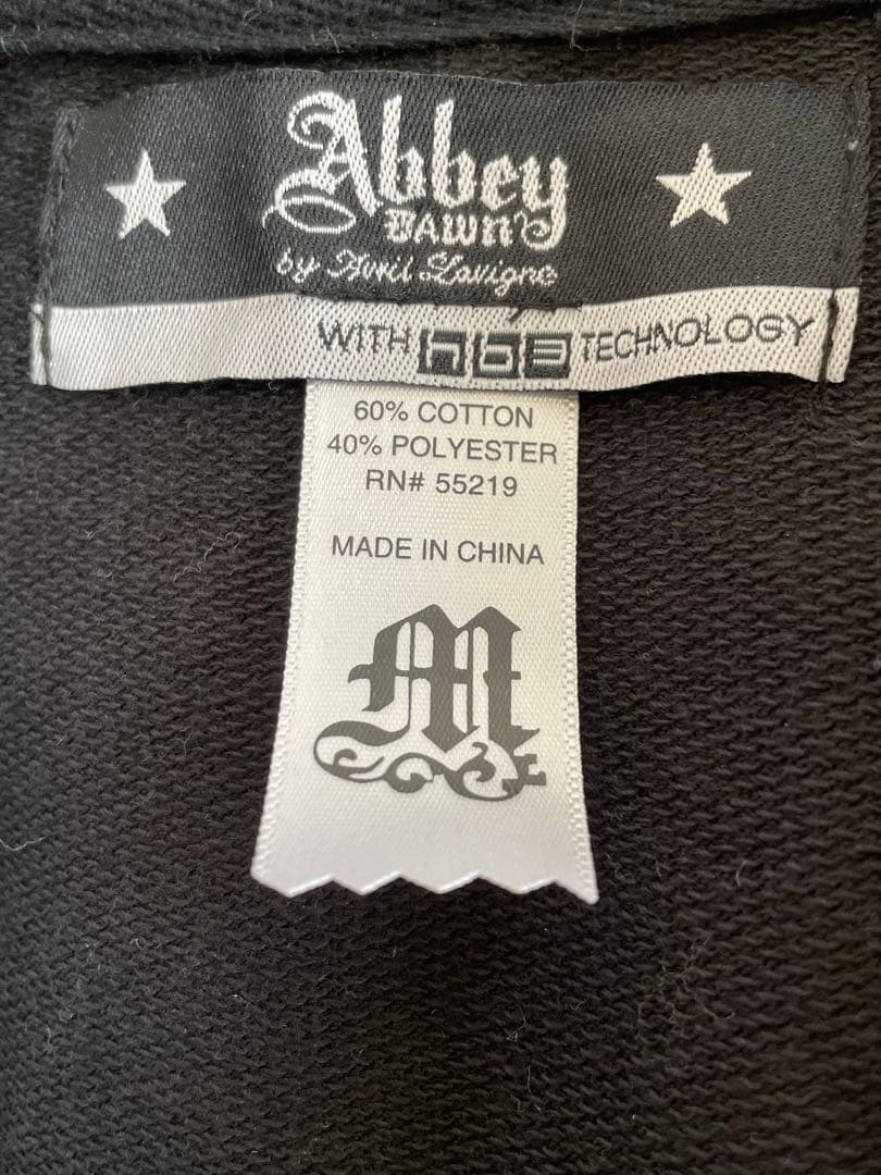 Abbey Dawn ストライプ イヤホン内臓　パーカー　M