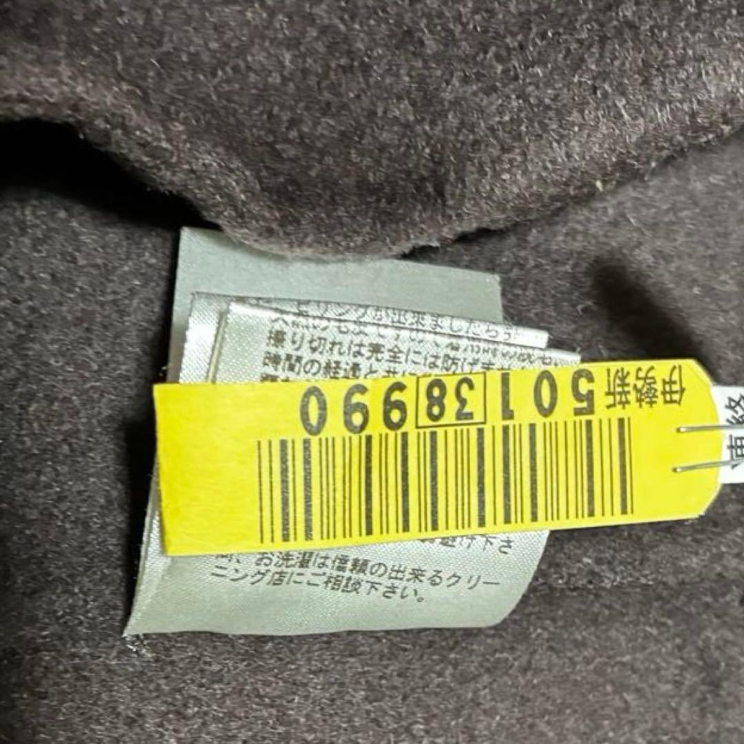 GRACE CONTINENTAL ポンチョ風トリミングコート チャコール S