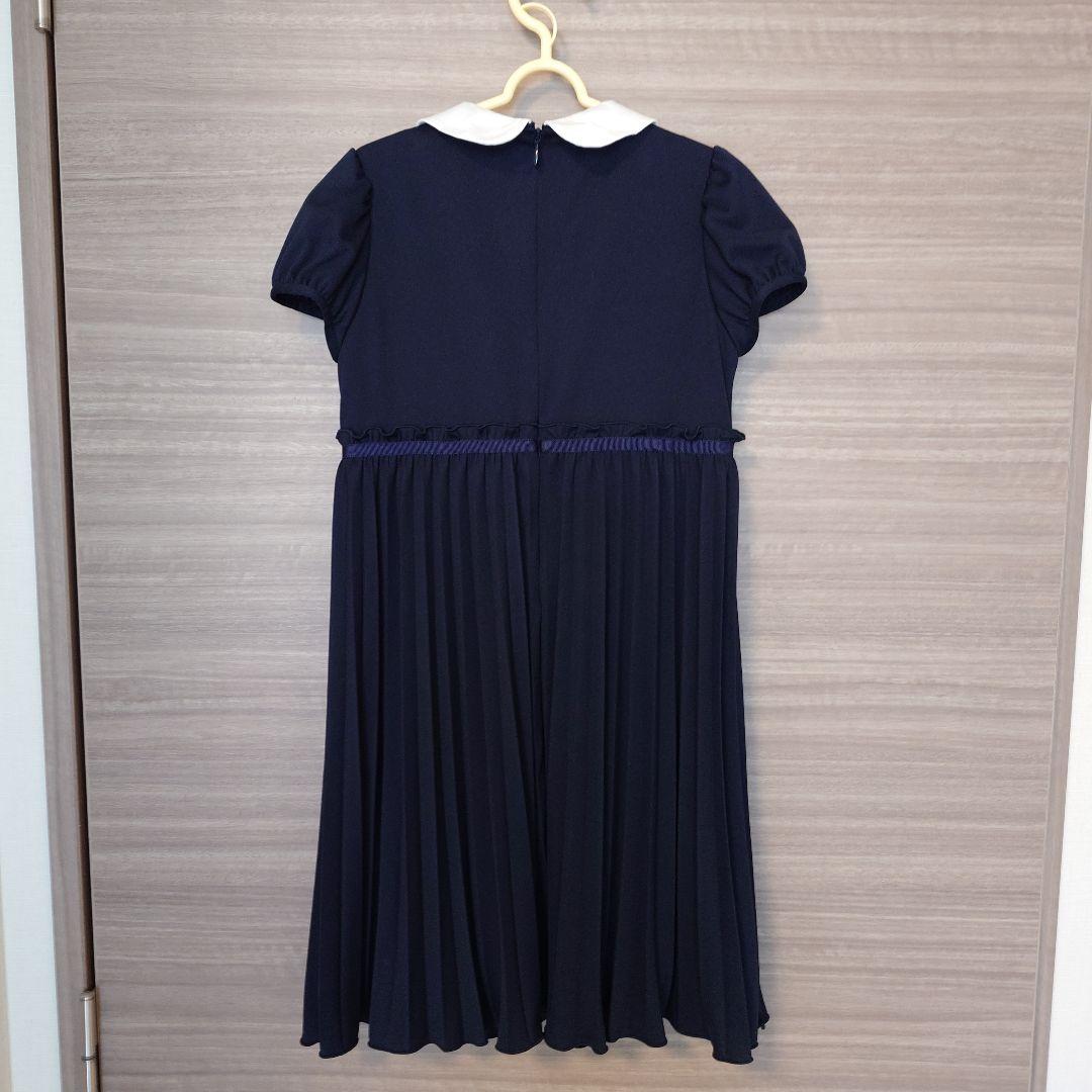 familiar ネイビー 襟付きワンピース 120