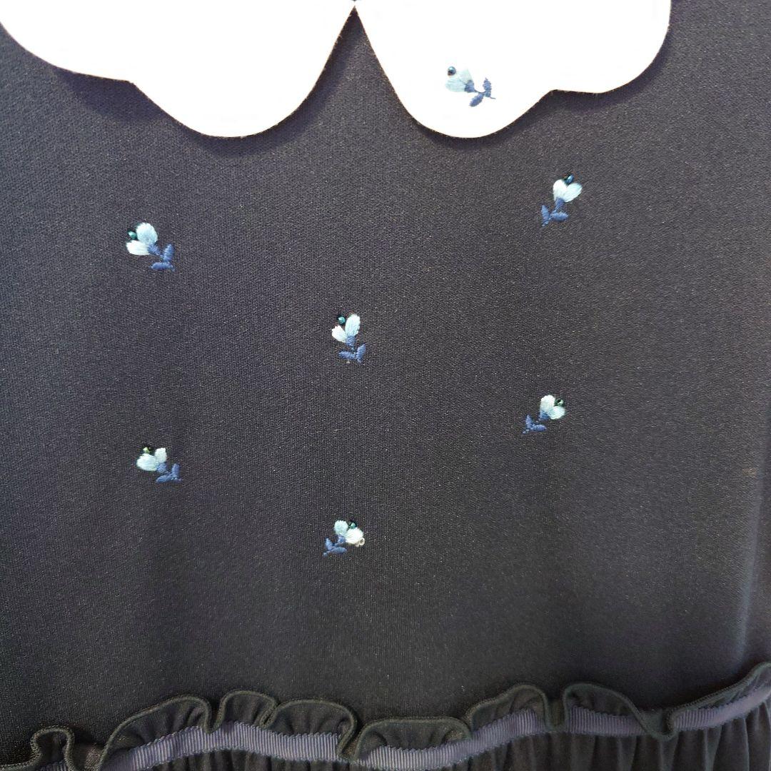 familiar ネイビー 襟付きワンピース 120