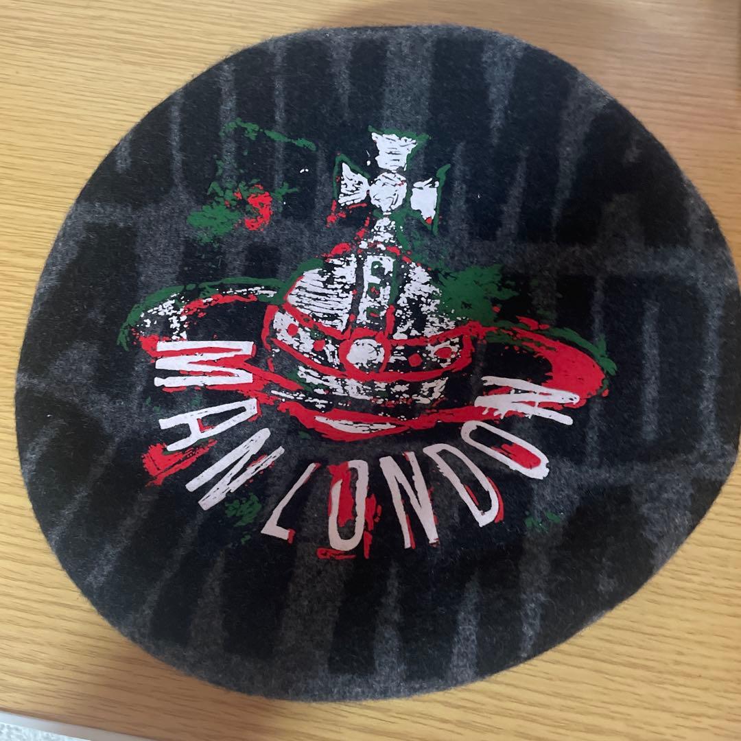 【値下げ】Vivienne Westwoodベレー帽 マンチェスターデザイン