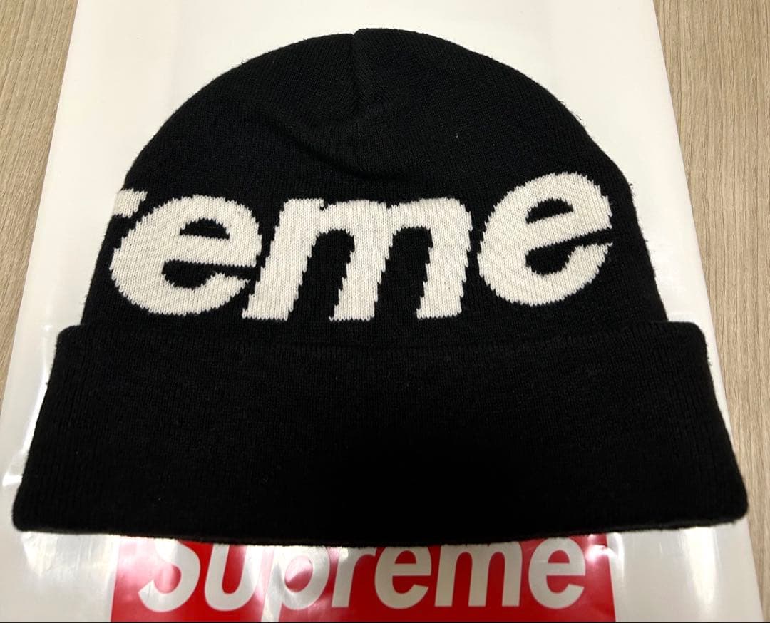 24H以内発送 完売品 美品 超人気モデル 黒色 Big Logo Beanie