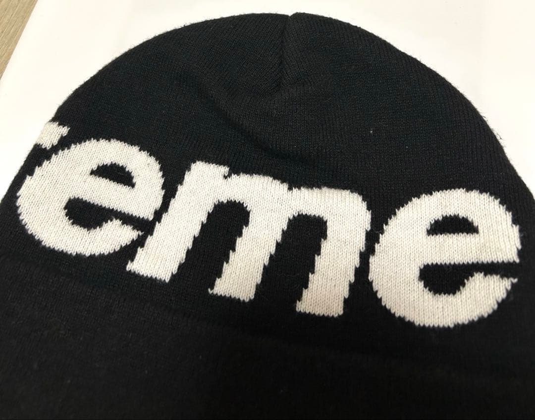 24H以内発送 完売品 美品 超人気モデル 黒色 Big Logo Beanie