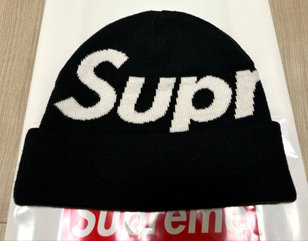 24H以内発送 完売品 美品 超人気モデル 黒色 Big Logo Beanie