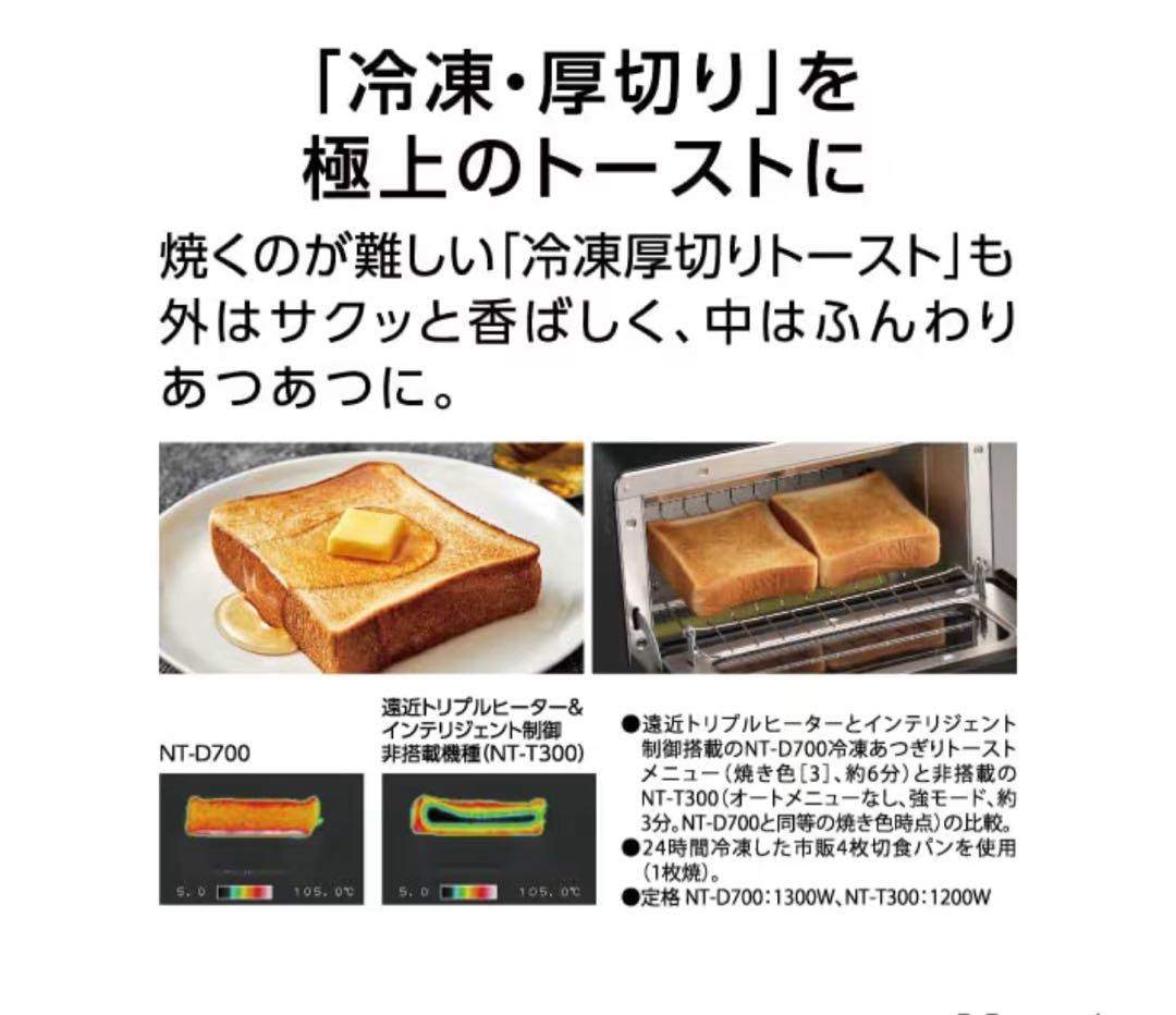 Panasonic NT-D700-W オープントースターBISTRO ホワイト