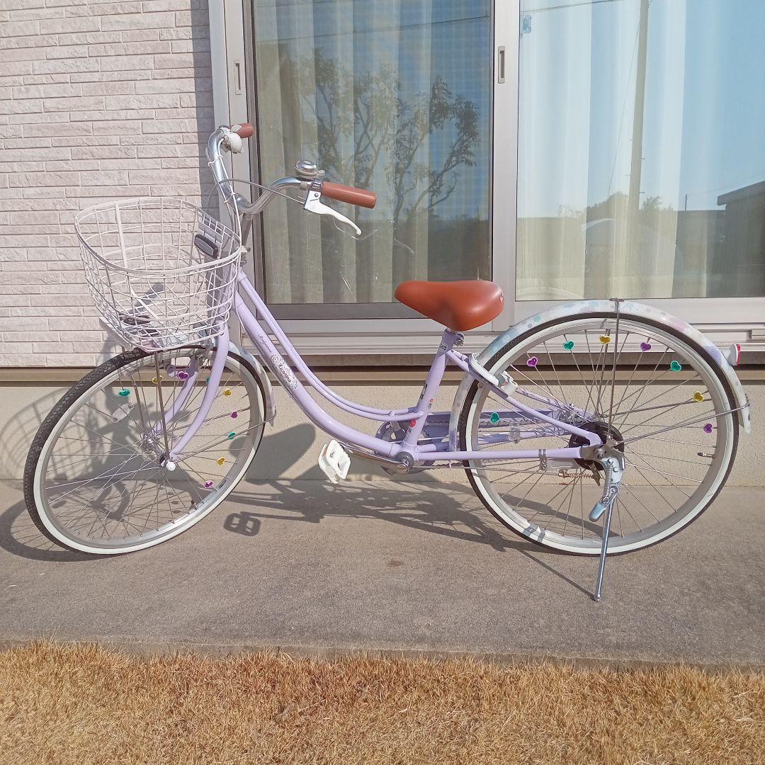24インチ　ブリジストン　リコリーナ　ラベンダー　3段変速　引き取り限定品