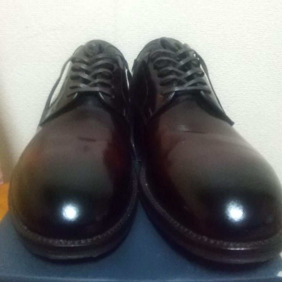 BEAMS HEART ガラスレザー 外羽根 プレーントゥー