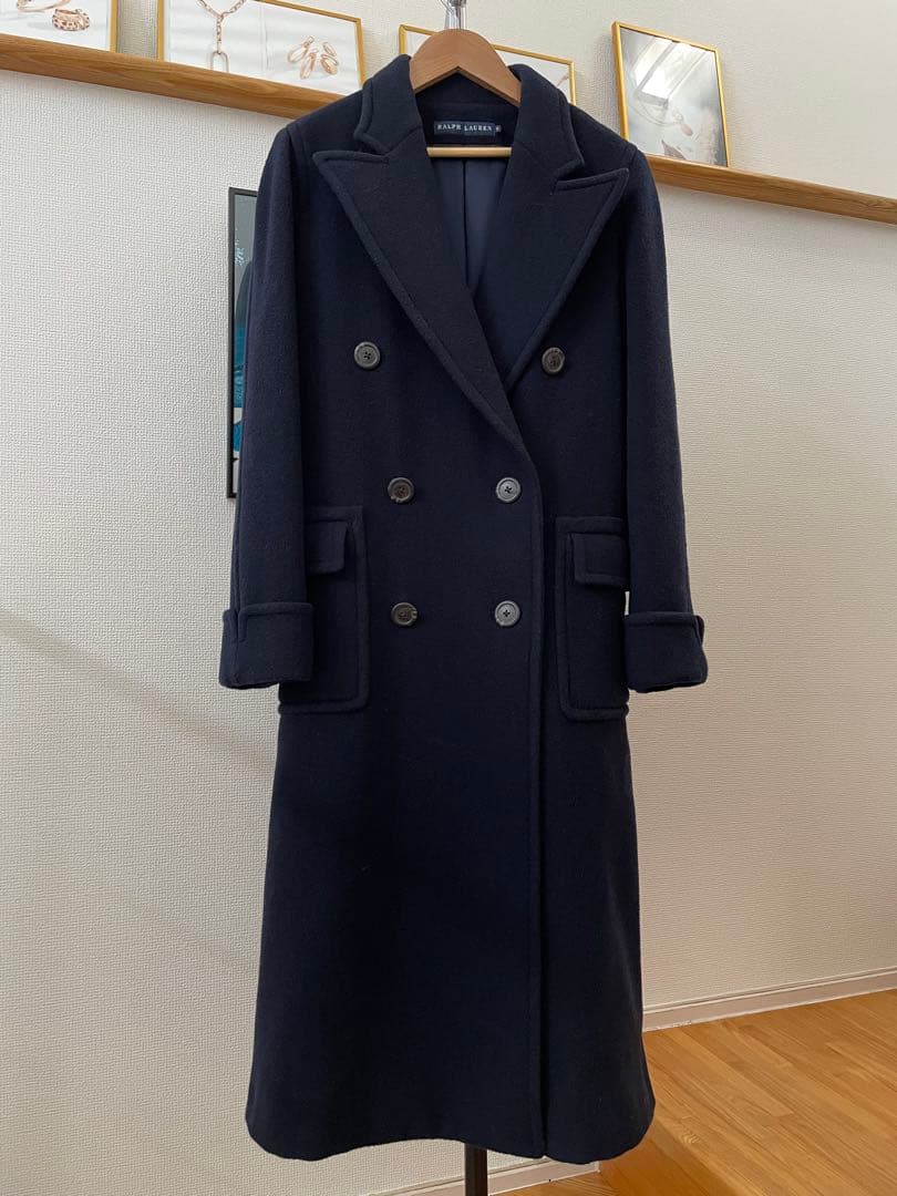 ラルフローレン　軽量カシミアブレンドアンゴラダブルフェース