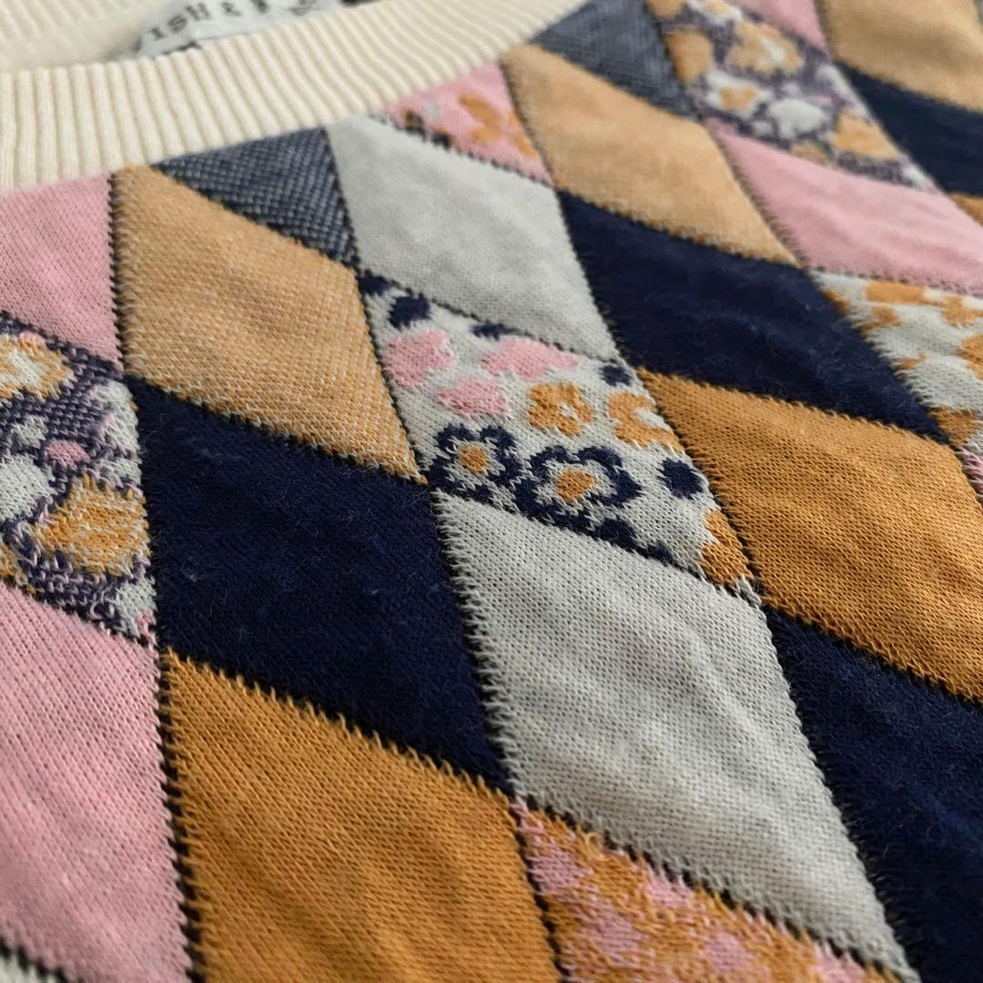 FISH & KIDS パッチワークトレーナー 8-9Y