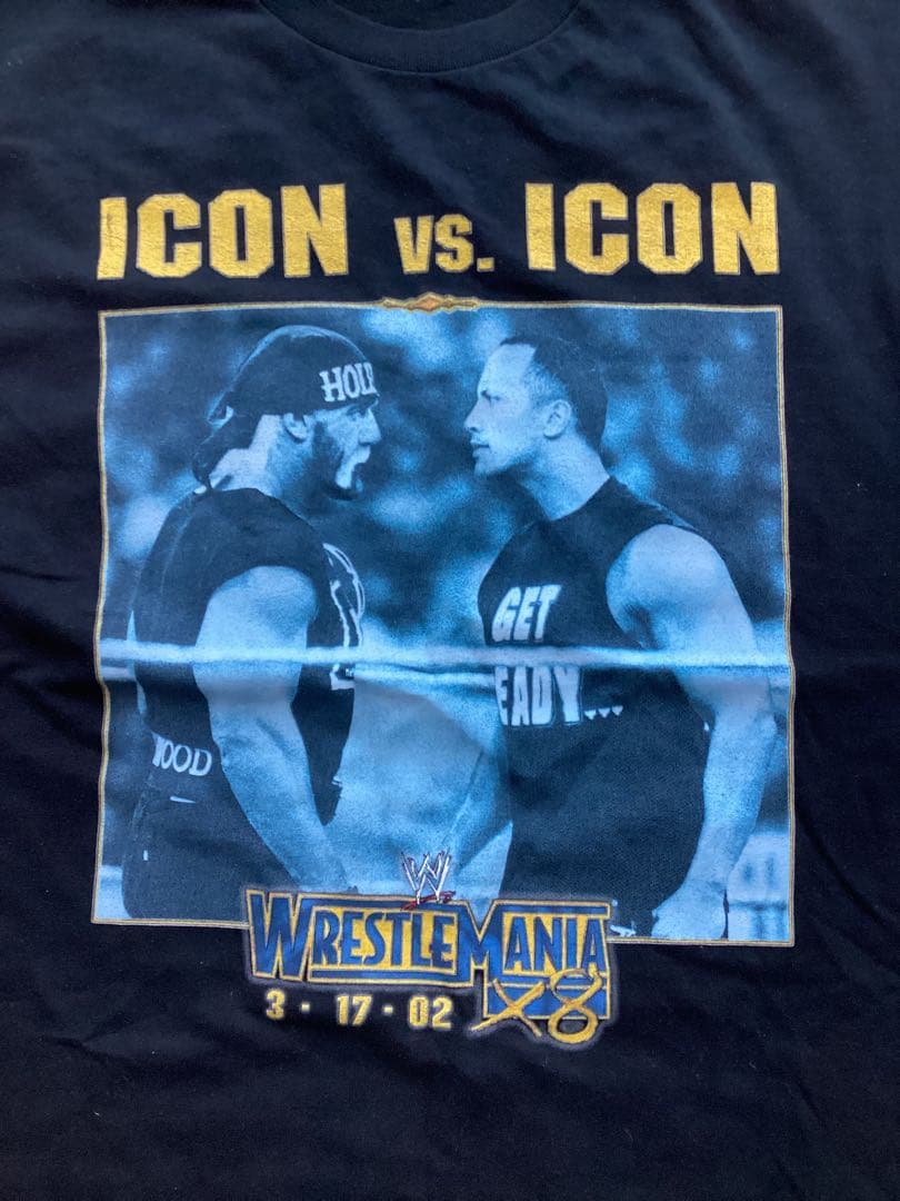 K*é様 【レア】WWE レッスルマニア ホーガンVSロック Tシャツ　WWF