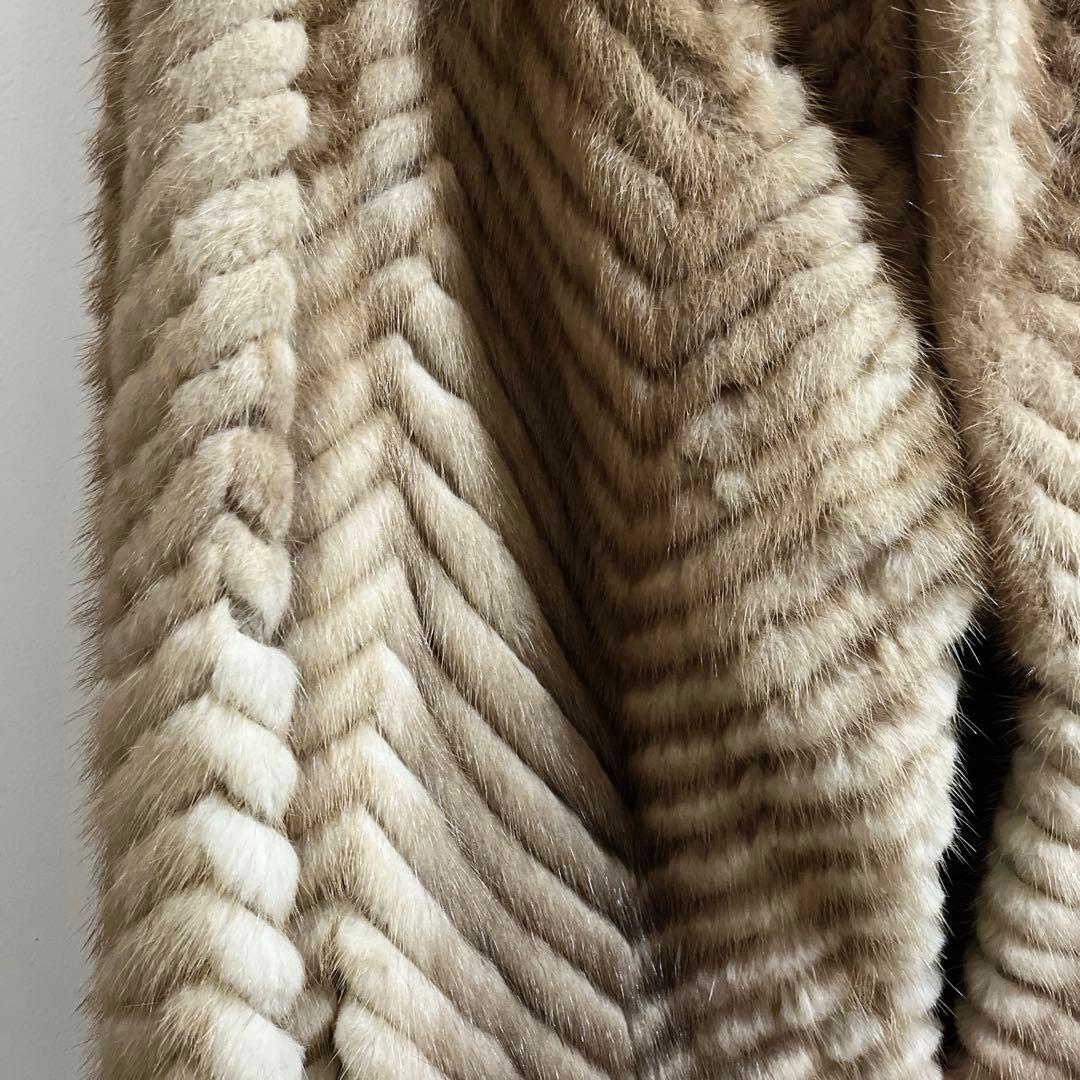 お安い価格★ ミンク リアルファー 毛皮 高級コート 11号 極美品