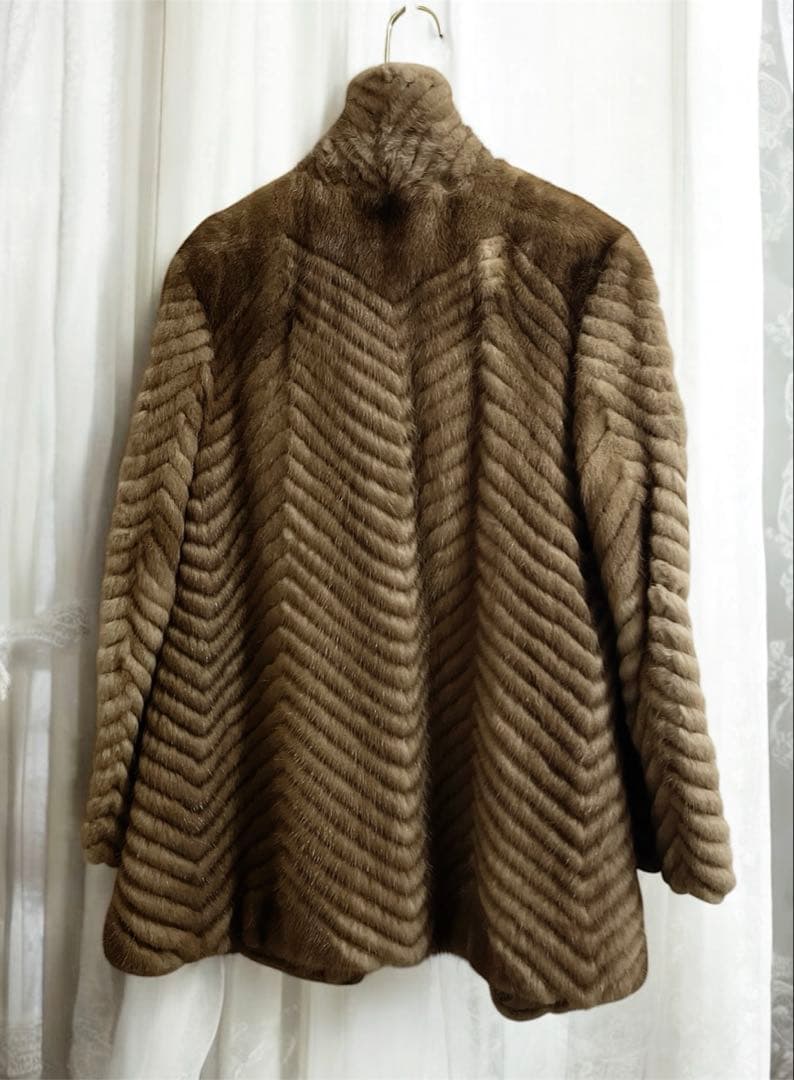 お安い価格★ ミンク リアルファー 毛皮 高級コート 11号 極美品