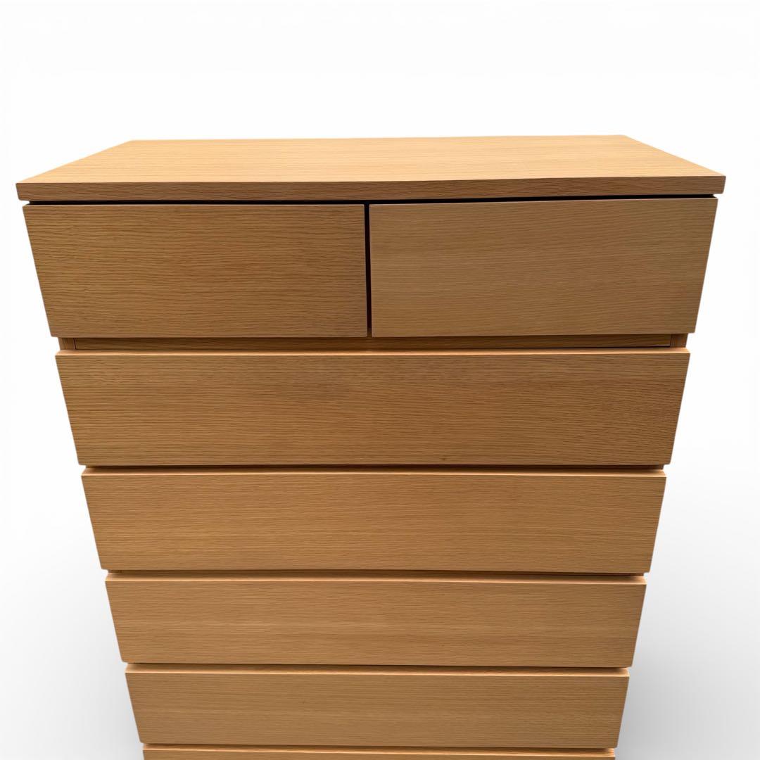 【美品】無印良品　オーク材　6段 チェスト 廃盤 脚付　北欧　幅80cm