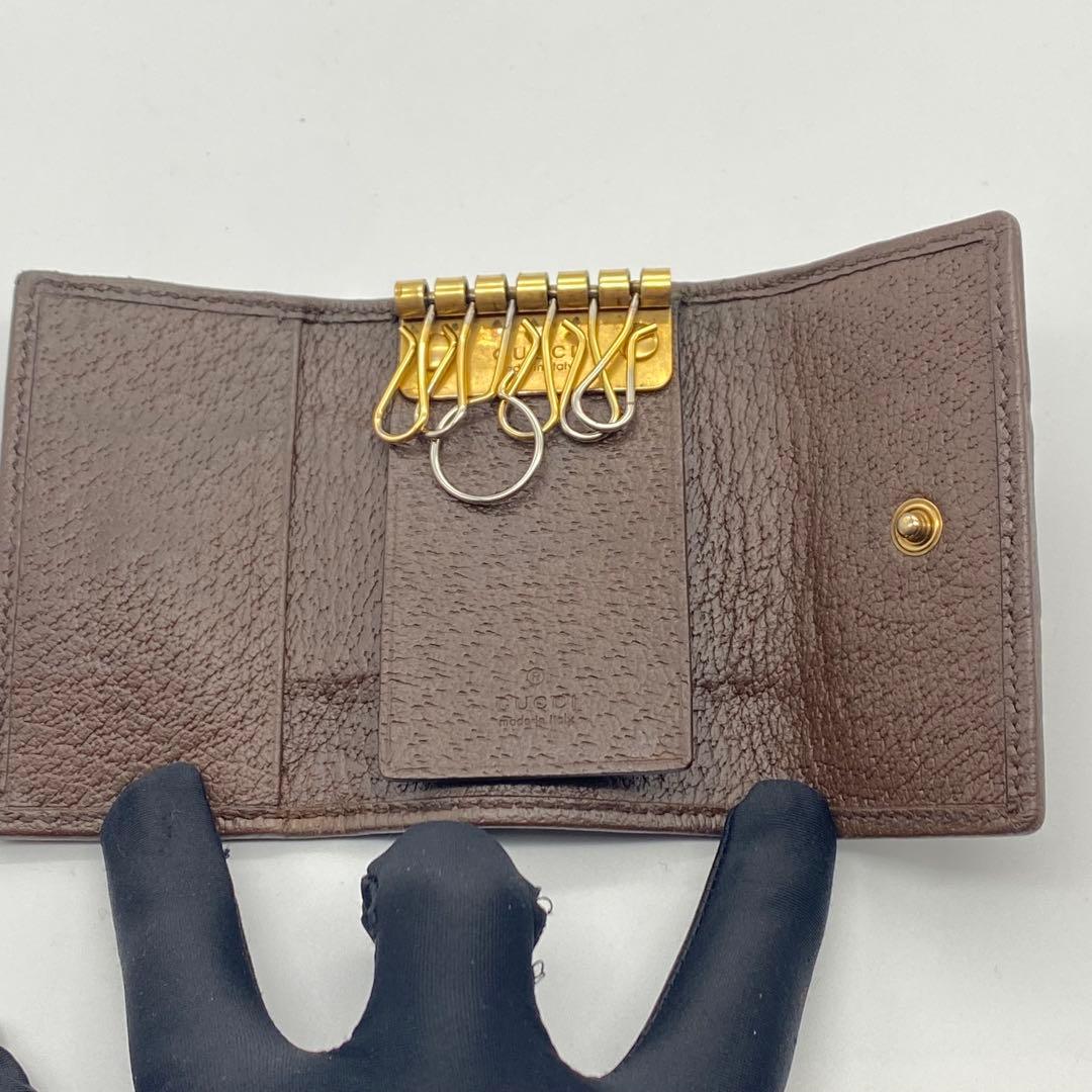 GUCCI・グッチ・6連キーケース・オフデイア・GGスプリーム・シェリーライン