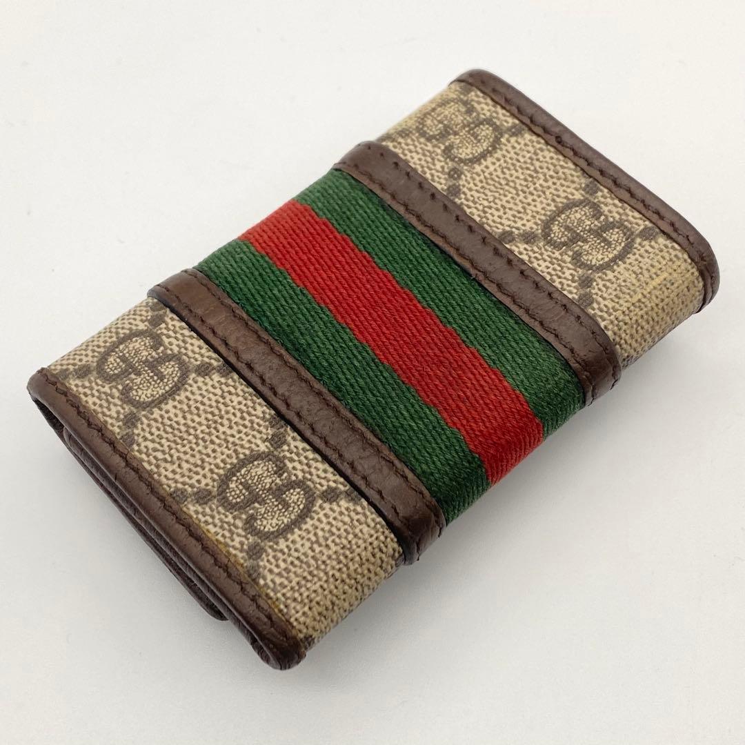 GUCCI・グッチ・6連キーケース・オフデイア・GGスプリーム・シェリーライン