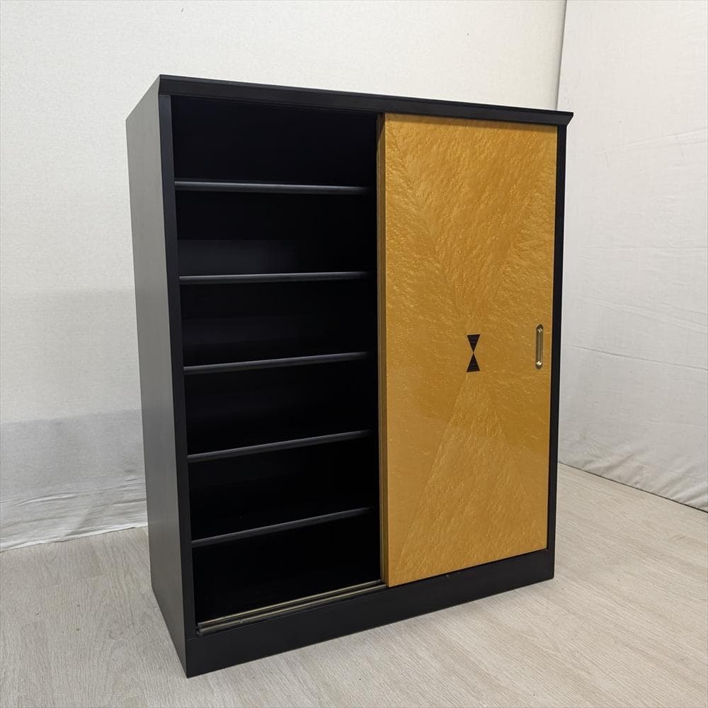 バーズアイメープル　引戸　下駄箱　キャビネット　シューズボックス　シューズラック