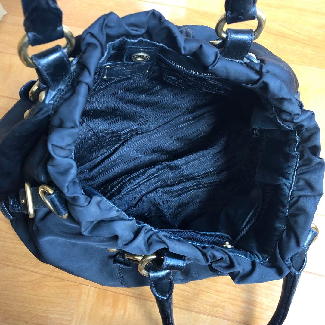 PRADA ブラック ナイロントートバッグ