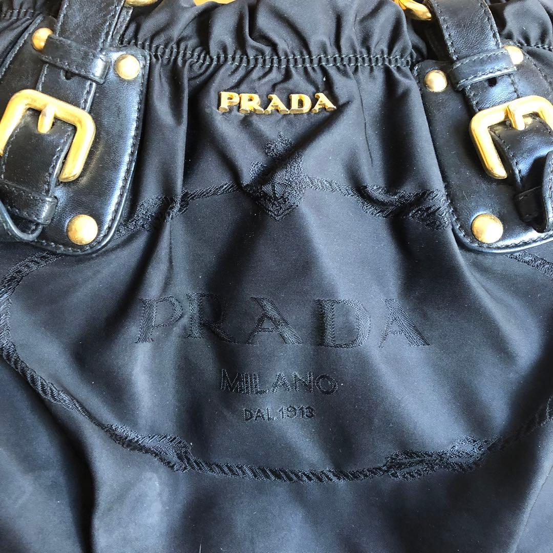 PRADA ブラック ナイロントートバッグ