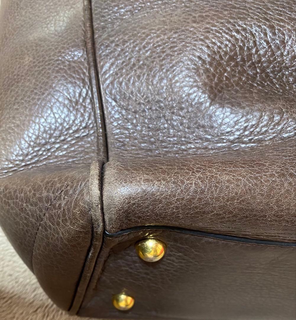 ロエベ　トートバッグ　ハンドバッグ　ショルダーバッグ　ブロンズ　アマソナ